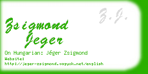 zsigmond jeger business card