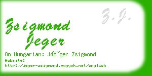 zsigmond jeger business card